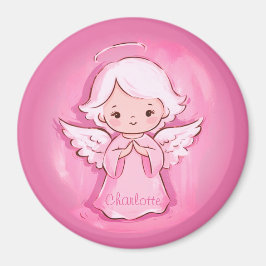 Íman Anjo Rosa Bonito Com Nome Para Meninas Frigorífico