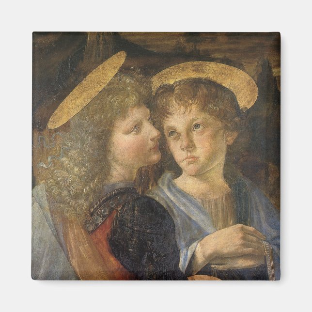 Íman Anjos do Batismo de Cristo de Leonardo da Vinci (Frente)