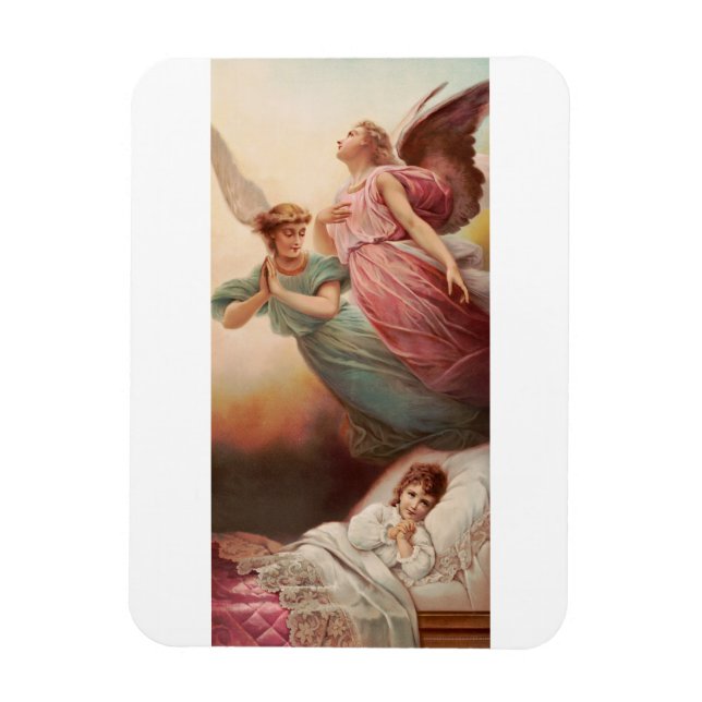 Íman Anjos Guardiões com criança (Vertical)