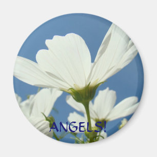 Íman Anjos! Ímã de Margaridas com Asas de Flor de Marga