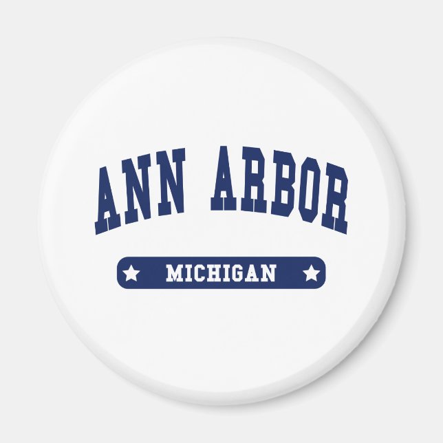 Íman Ann Arbor Michigan College Style t shirts (Frente)