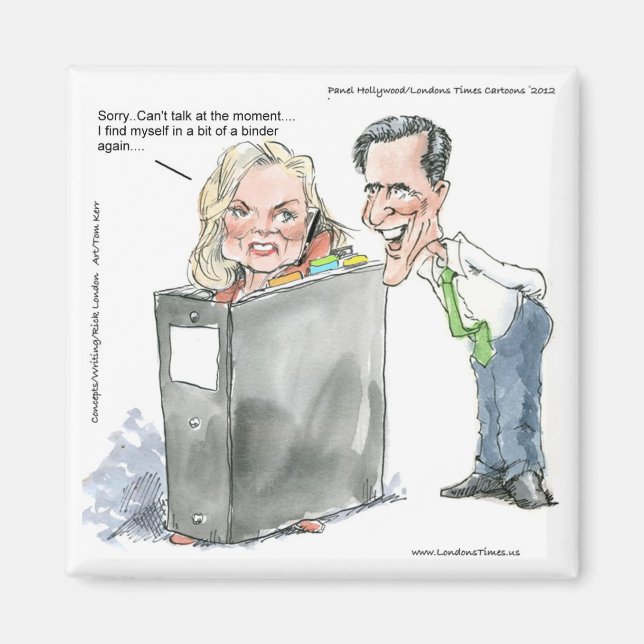 Íman Ann Romney Em Uma Pasta Presentes Engraçados Camis (Frente)