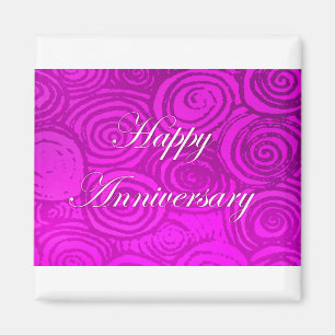 Íman Anniversário Swirls Pink