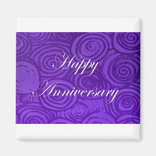 Íman Anniversário Swirls Purple