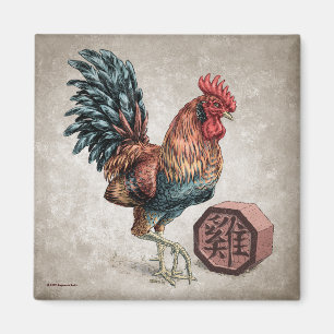 Íman Ano da arte chinesa do zodíaco do galo