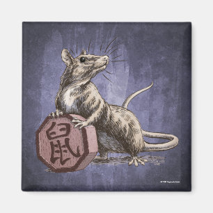 Íman Ano da arte chinesa do zodíaco do rato