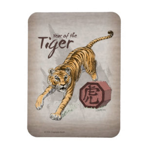 Íman Ano da arte chinesa do zodíaco do tigre