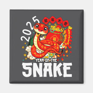 Íman Ano da Serpente 2025 Ano Novo Chinês 2025 Vermelho