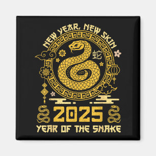 Íman Ano Da Serpente 2025 Feliz Ano Novo Lunar Chinês