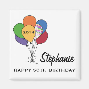 Íman Ano Datado, Idade, Nome Personalizado Aniversário