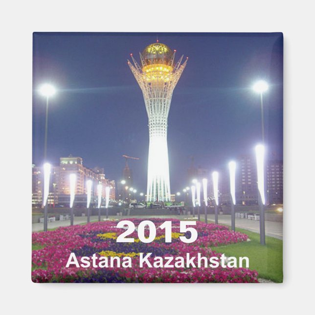 Íman Ano de Mudança de Imã de geladeira Viagem Astana C (Frente)