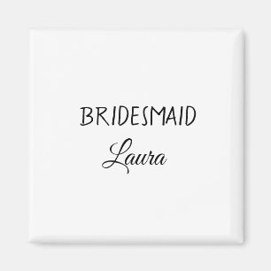 Íman Ano de presente de bridesmaid de nome de adição 