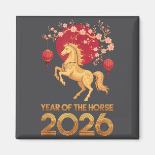 Íman Ano do Cavalo 2026 Ano Novo Lunar Zodíaco Chinês
