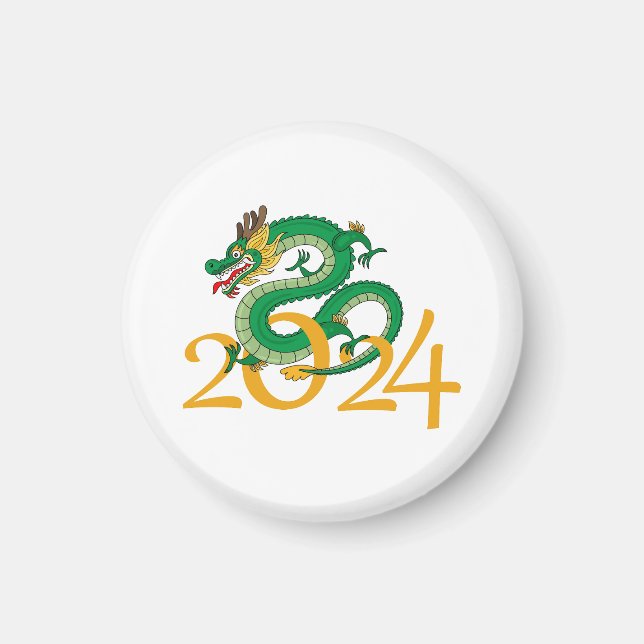 Íman ano do dragão 2024 feliz chinês no novo ano (2 (Frente)