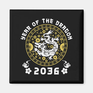 Íman Ano do Dragão 2036 Zodíaco Chinês Ano Novo Lunar