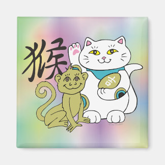 Íman Ano Gato Sortudo do Macaco