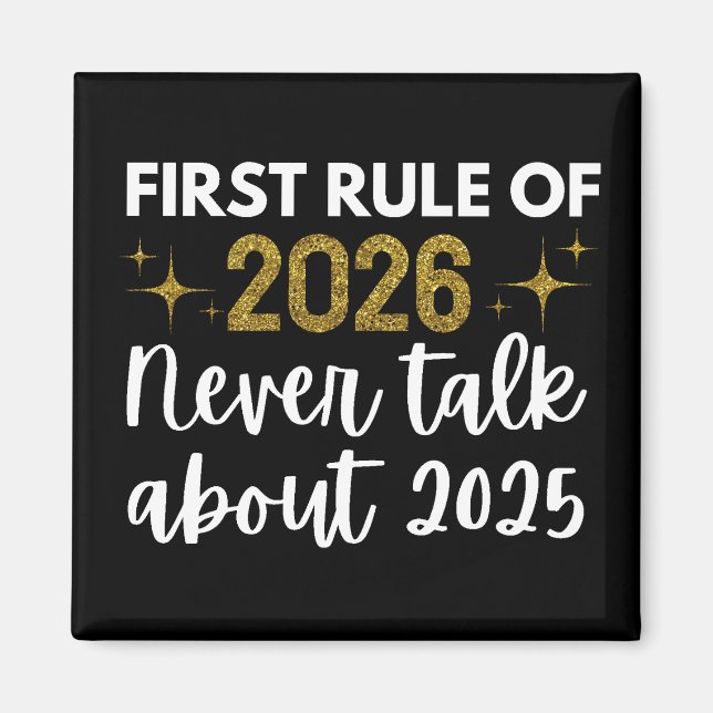 Íman Ano novo 2026 Engraçado  (Frente)