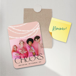 Íman Ano Novo Cheios de Luz Espumante Foto Na moda