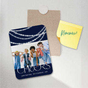 Íman Ano Novo Cheios de Luz Espumante Foto Na moda