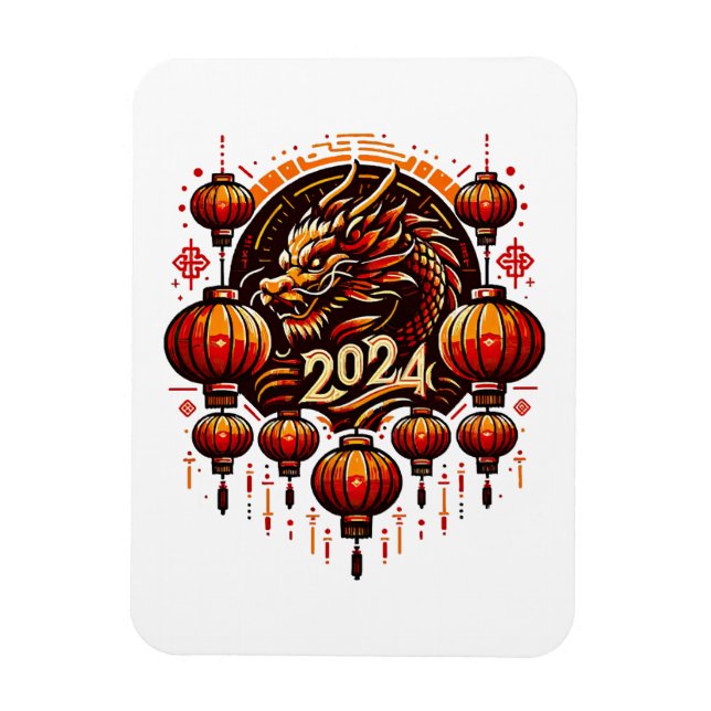 Íman ano novo chinês 2024 (Vertical)
