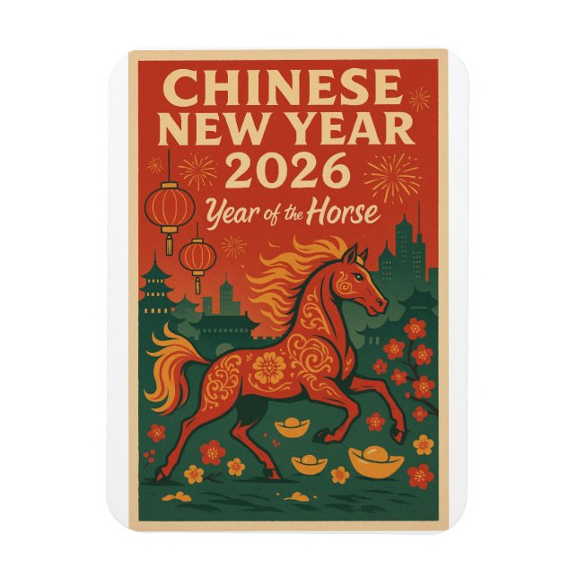Íman Ano Novo Chinês 2026 (Vertical)