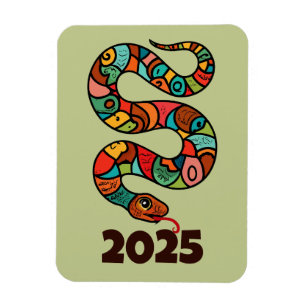 Íman Ano Novo Chinês Da Madeira Cobra 2025