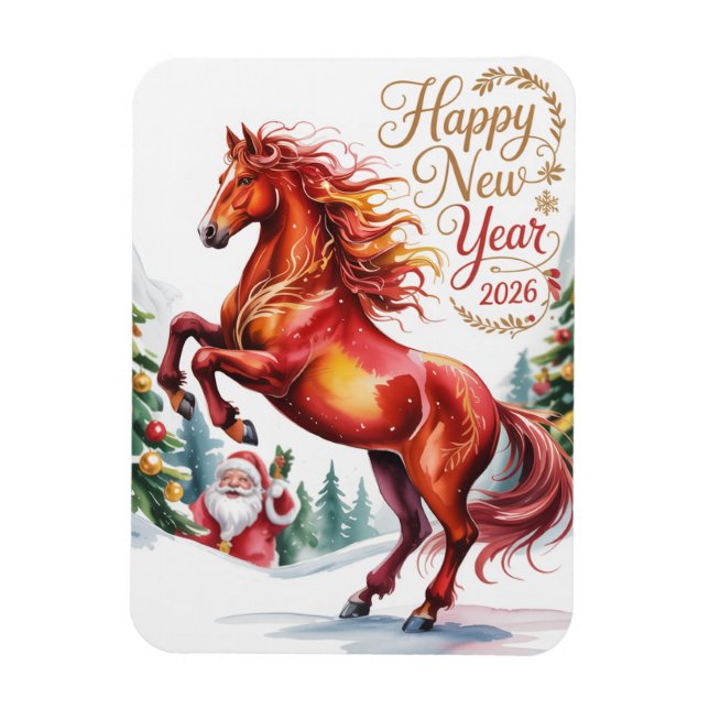 Íman Ano Novo Chinês do Cavalo 2026 (Vertical)