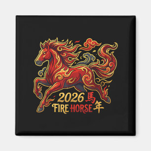 Íman Ano Novo Chinês do Cavalo 2026 Cavalo de Fogo Chin