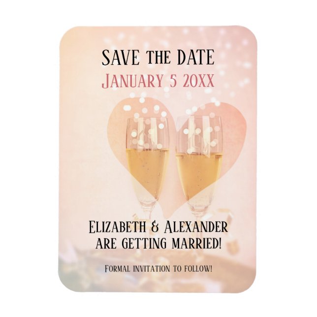 Íman Ano Novo Começo/ Casamento/ Salvar a Data (Vertical)