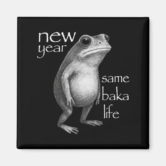 Íman Ano Novo Mesma Vida de Baka Piada de Sapo Engraçad (Frente)