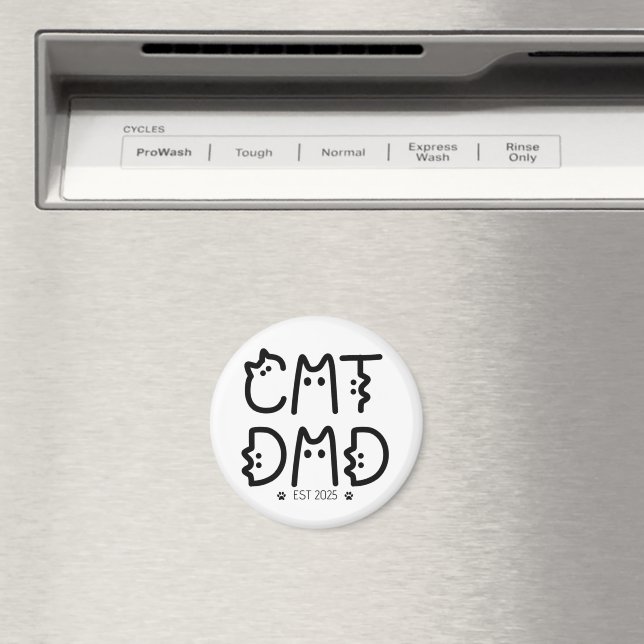 Íman Ano Personalizado do Pai Cat (In Situ (Dishwasher))