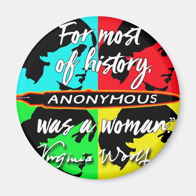 Íman Anonymous era uma mulher ~ Virginia Woolf citação (Frente)