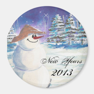 Íman anos novos 2013 Snowman Art