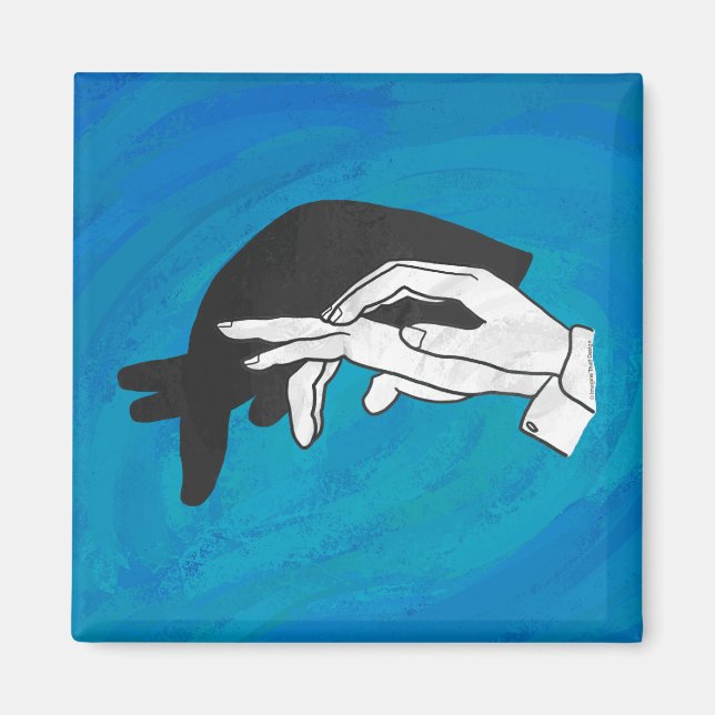 Íman Anteatro Sombra em Azul (Frente)