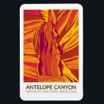 Íman Antelope Canyon Arizona Art Vintage<br><div class="desc">Design de arte vetorial de antílope Canyon. O Navajo Upper Antelope Canyon é um desfiladeiro no sudoeste americano.</div>