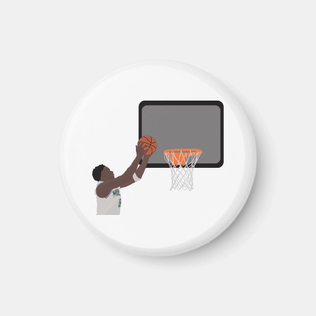 Íman Anthony Edwars coloca a bola no cesto (Frente)