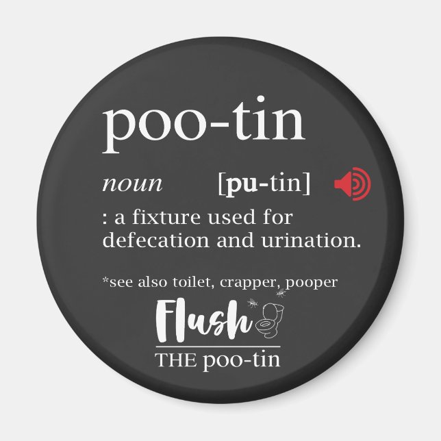 Íman Anti-Putin POOTIN Funny Dictionary Magnet (Frente)