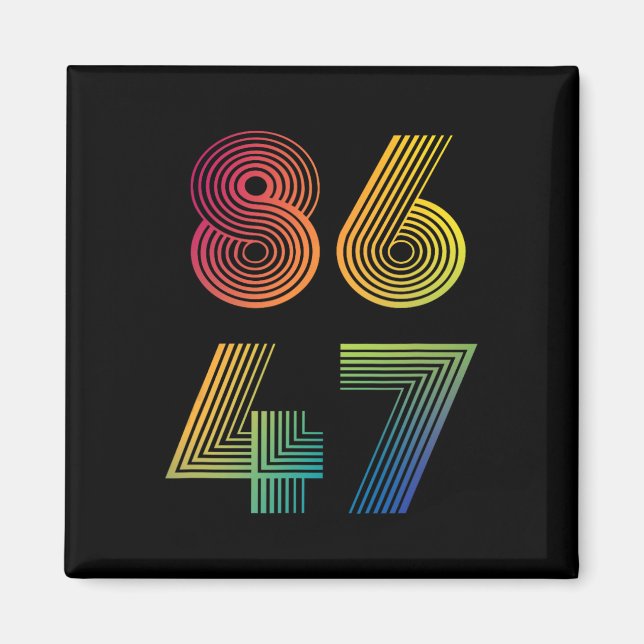 Íman Anti Trump 8647 86 47 Impeach 47 Anti-Trump Presid (Frente)