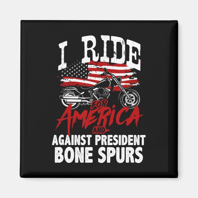 Íman Anti-Trump Biker Resiste Contra Presidente Bone Sp (Frente)