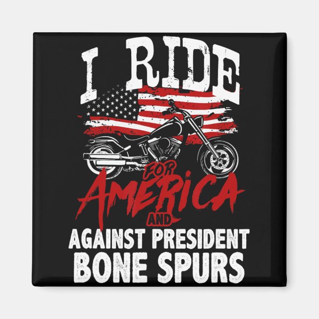 Íman Anti-Trump Biker Resiste Contra Presidente Bone Sp (Frente)