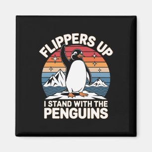 Íman Anti Trump Flippers Acima Eu Apoio Os Pinguins M