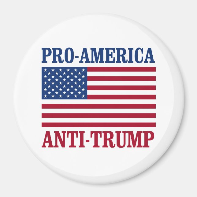 Íman Anti-Trump Pro-América - Anti-Trump - (Frente)