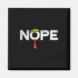 Íman Anti-Trump Red Tie Wig Stop Donald Trump Engraçado