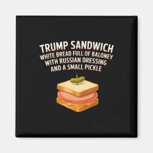 Íman Anti Trump Sandwich Sinal Funny Donald