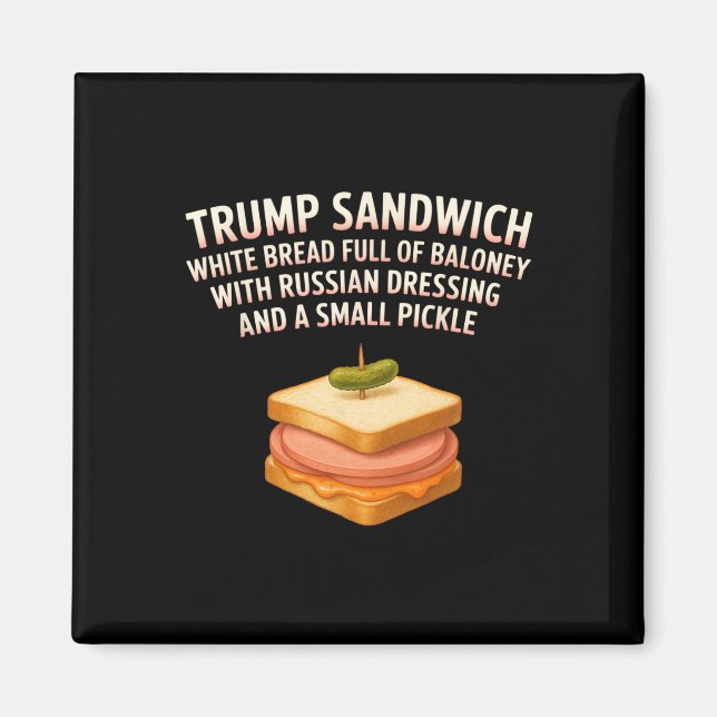 Íman Anti Trump Sandwich Sinal Funny Donald (Frente)