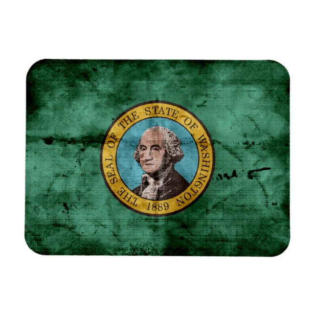 Íman Antiga bandeira do Estado de Washington (Horizontal)