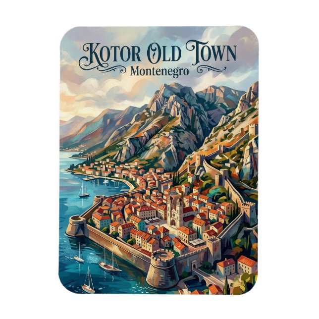 Íman Antiga Cidade de Kotor Montenegro (Vertical)
