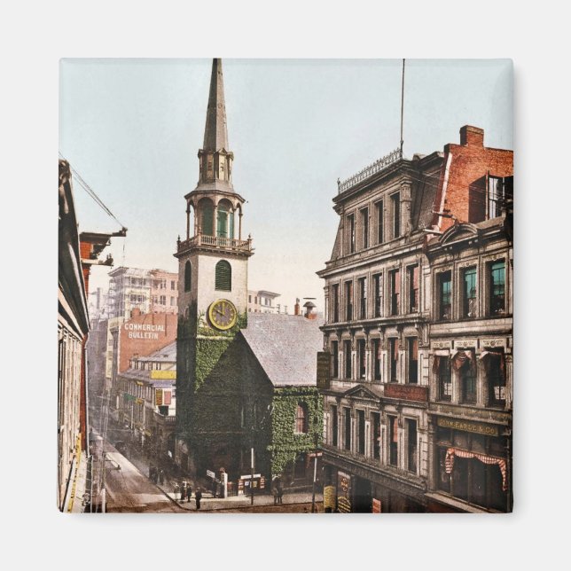 Íman Antiga Igreja do Sul em Boston, 1900 - Vintage (Frente)