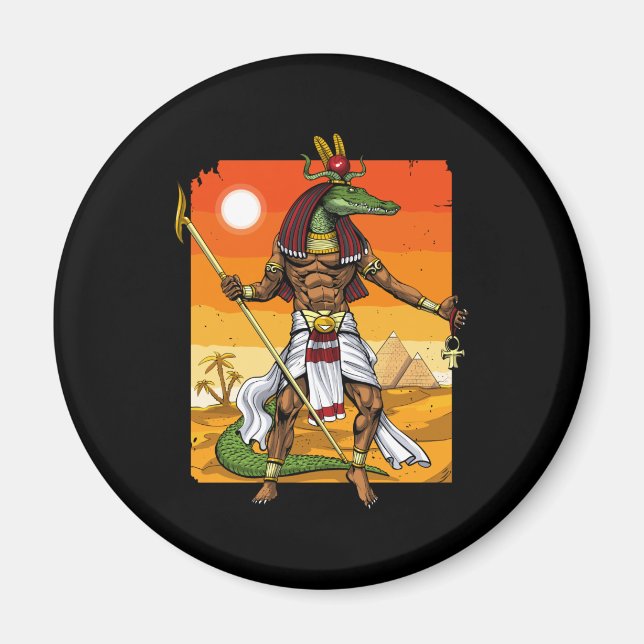 Íman Antigo Deus Egípcio Sobek (Frente)