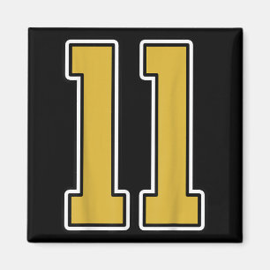 Íman Antigo Dourado Black White Srts Número 11 Jersey U